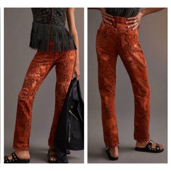 Anthropologie Pilcro Slim Distressed Boyfriend Crop Ankle Jeans Women 26 Rustic - Picture 1 of 14